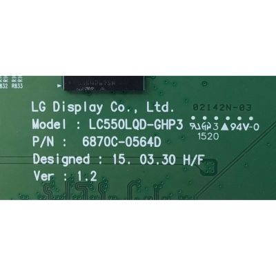 T CON  PARA TV LG / NUMERO DE PARTE 6871L-4011G / 6870C-0564D / PANEL LC550LQD-GHP3 / MODELO 55EG9600-UA - Imagen 2